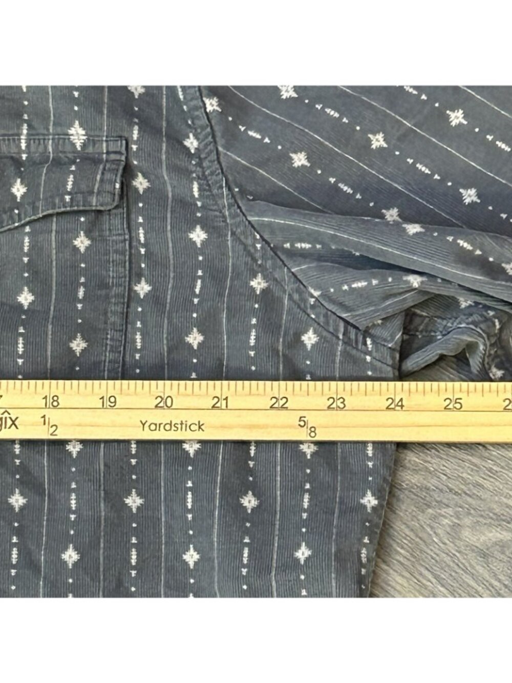 Pendleton Shirt Men XL Slate Pinwale Corduroy Geometric Button Up Western Casual - Picture 9 of 13